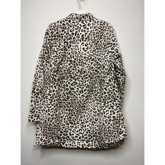 NWOT Roaman's Animal Print Button Up Tunic Shirt Size 12W - Picture 6 of 7